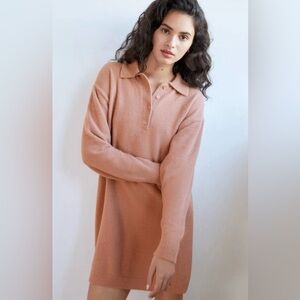 Aritzia Wilfred Free Hush Knit Sweater Dress Dusty Pink, size S, like new!